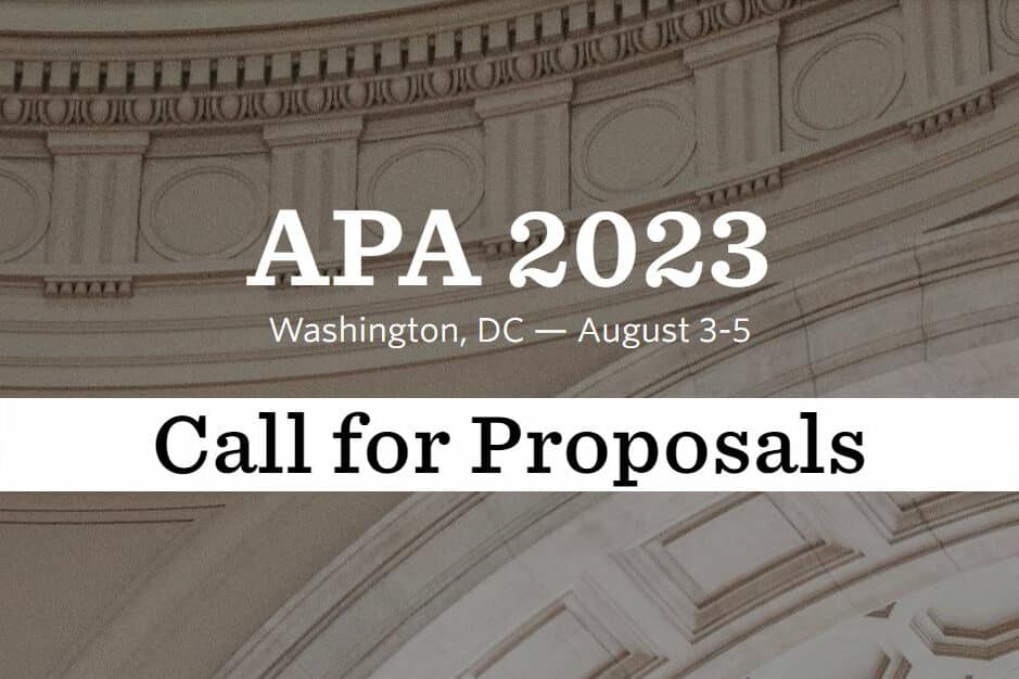 Call for SAP Program Proposals APA 2023